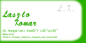 laszlo komar business card